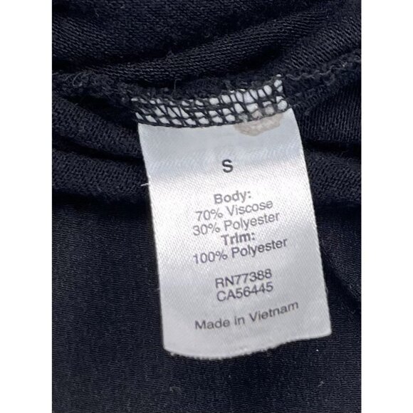 J.CREW Womens SMALL Black Lagenlook Knit TANK TOP Keyhole Relaxed Boho J1050 EUC - Picture 6 of 7